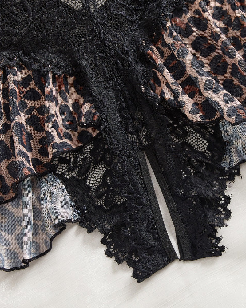Pijama de Encaje Sexy para Mujer