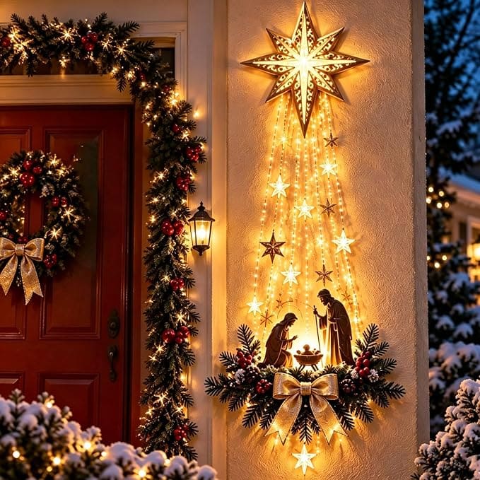 Pesebre Iluminado de Pared · Estrella de Belén · 1