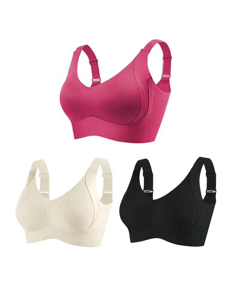 Pack de Brasieres Inalámbricos Ajustables de Color Sólido